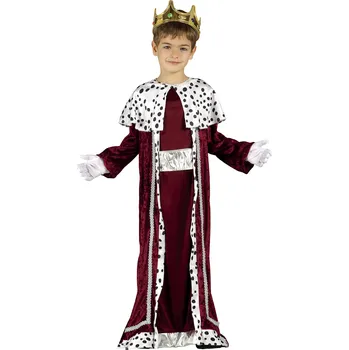 Karnevalový kostým Guirca Dětský kostým Král Kašpar - červený Velikost - děti: S: 101-109 cm