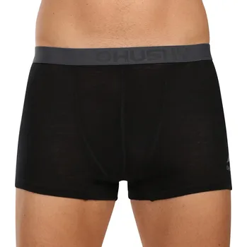 Boxerky Pánské boxerky HUSKY MEX merino černé (HT0-0815) L Možnost vrácení zboží ZDARMA do 120 dnů!