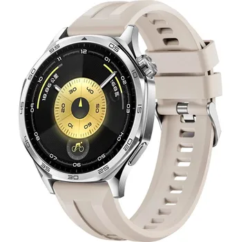 Příslušenství k chytrým hodinkám eses Silikonový řemínek pro Huawei Watch GT 5 46mm a GT 6 46mm - Béžový