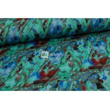 Warmkeeper - Akvarelové barvy - tyrkysová - kus - 1 m