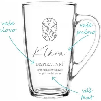 Pískovaný hrnek znamení Blíženců