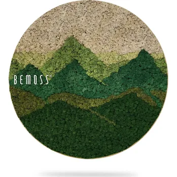 Obraz Mechový obraz kruh BEMOSS® Panorama - Průměr 55 cm