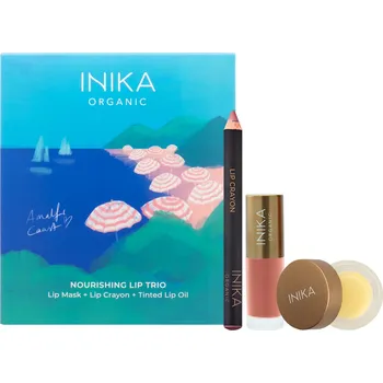 Kosmetická sada INIKA Organic Dárková sada Nourishing Lip Trio Set + 2 měsíce na vrácení zboží