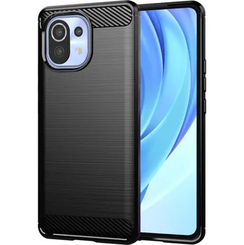 Pouzdro na mobilní telefon Techsuit Karbon Silikon Xiaomi Mi 11 Lite 4G 5G NE Černý