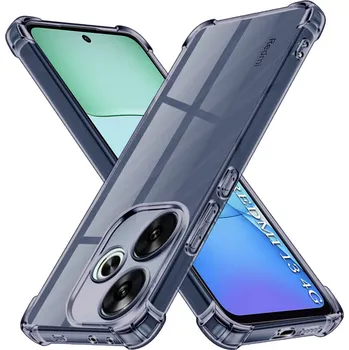 Pouzdro na mobilní telefon Techsuit nárazuvzdorný průhledný silikon Xiaomi Redmi 13 Poco M6 4G kouřově černá