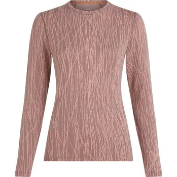 Icebreaker Women's Merino 260 Vertex LS Crewe Delta AOP - summit/blush/j M