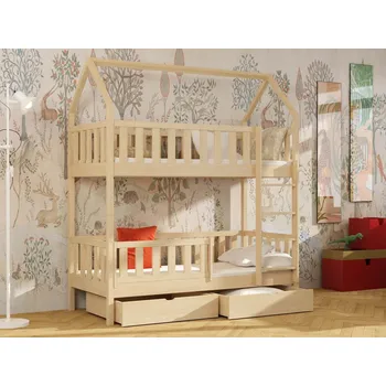 Dětská postel Patrová postel Aurelia Barva dřeva: Borovice přírodní, Rozměry: 80x180