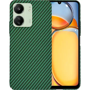 Pouzdro na mobilní telefon Techsuit Carbonite FiberShell pro Redmi 13C Poco C65 Green