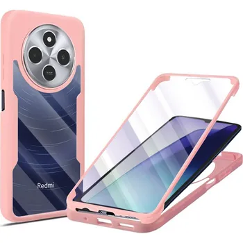 Pouzdro na mobilní telefon Techsuit ColorVerse 360 Series + Ochranné sklo Xiaomi Redmi 14C / Poco C75 Růžová