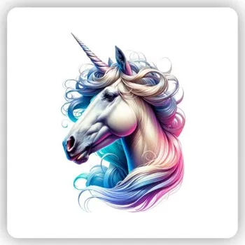 Dekorativní magnet Magnetka 65x65mm ve tvaru čtverce - magický jednorožec