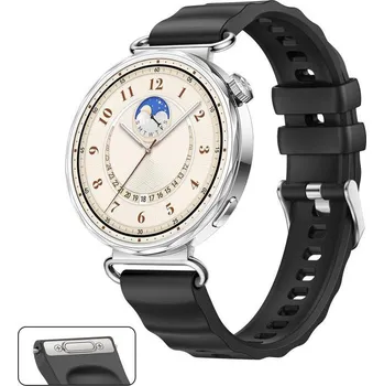 Příslušenství k chytrým hodinkám eses Silikonový řemínek pro Huawei Watch GT 5 41mm a GT 6 41mm - Černý, OneClick