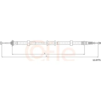 Auto-moto Tažné lanko, parkovací brzda COFLE 12.0771