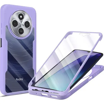 Pouzdro na mobilní telefon Techsuit ColorVerse 360 Series + Ochranná fólie Xiaomi Redmi 14C / Poco C75 Fialová