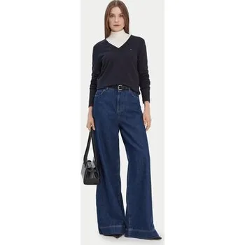 Pánská móda Tommy Hilfiger Svetr WW0WW42049 Tmavomodrá Regular Fit XXL