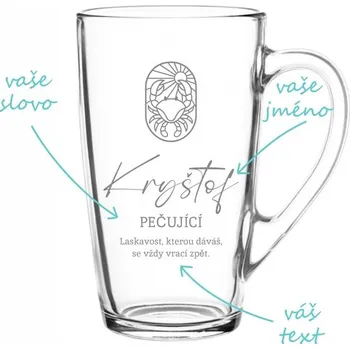 Pískovaný hrnek znamení Raka