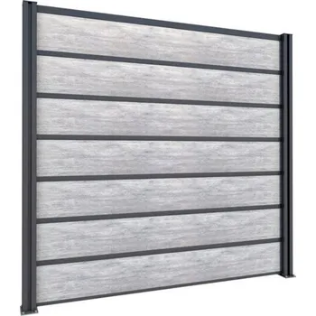 Plot Gutta Guttafence premium laminát plotové dílce 2,02 x 1,86 m antracit / šedá