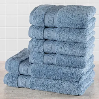 Sada ručníků a osušek STANEX MEXICO 6 ks 70 x 140 cm, 50 x 100 cm modrošedá