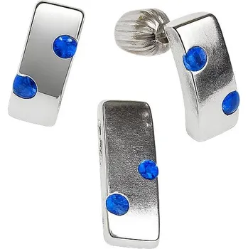 Souprava šperků Stříbrná souprava s modrými zirkony