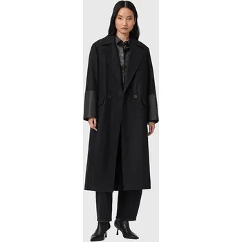 Dámský kabát Kabát s příměsí vlny AllSaints SELLMA černá barva, W020OD 99X, vel. 38