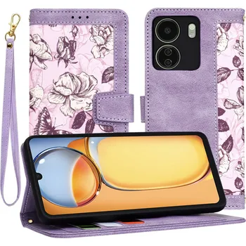 Pouzdro na mobilní telefon Techsuit FlipCraft obal Xiaomi Redmi 13C 4G Poco C65 fialový