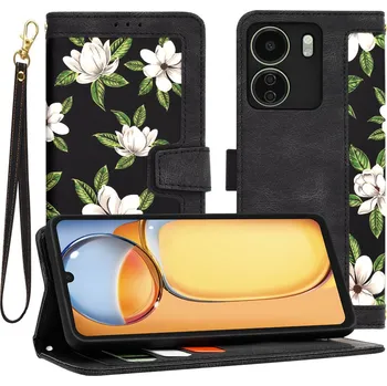 Pouzdro na mobilní telefon Techsuit FlipCraft Xiaomi Redmi 13C Poco C65 FlowersDawn