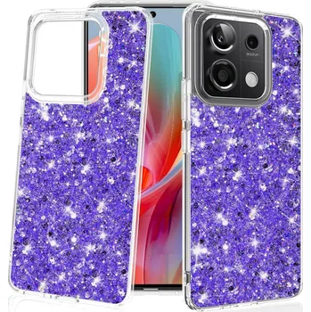 Pouzdro na mobilní telefon Techsuit Třpytivý Fialový Xiaomi Redmi Note 13 Pro 5G Poco X6
