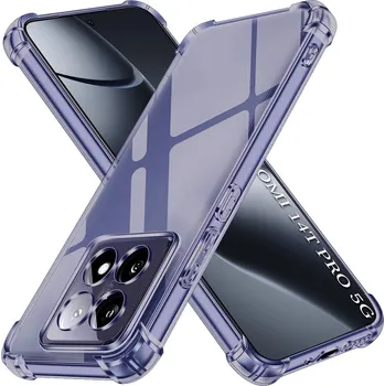 Pouzdro na mobilní telefon Techsuit Shockproof průhledný silikon Xiaomi 14T Pro kouřově černý