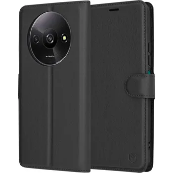 Pouzdro na mobilní telefon Techsuit Kožené pouzdro Xiaomi Redmi A3 Redmi A3x Černá