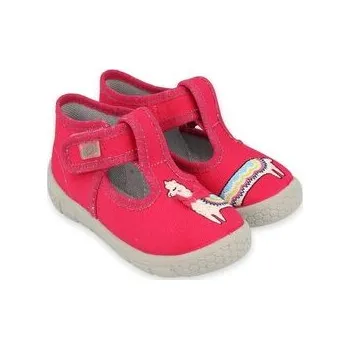 Dívčí bačkory 531P119 18 - dívčí bačkorky Befado růžová, lama 531P119_20