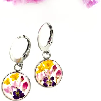 Náušnice Šperk z opravdových květin - Náušnice Květinové