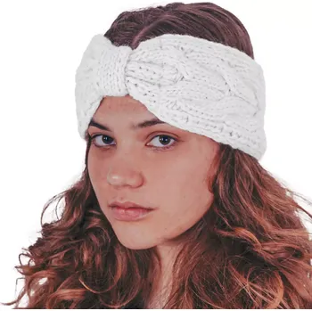 Zimní čelenka Vlněná pletená čelenka Natalia Flake