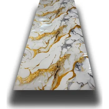 Obklad Samolepicí velkoformátový panel XXL zlatý mramor 120 x 280 cm / velkoplošný dekorativní stěnový obklad Carrara efekt MAR004