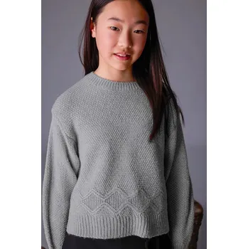 Dívčí svetr Dětský svetr Mayoral 7307.8A.Junior.9BYA šedá 09X, vel. 152