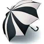 Pierre Cardin deštník Dlouhý automatický Černý/Bílý 89cm/106cm