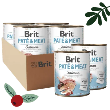 Krmivo pro psa 4 + 2 ZDARMA Brit Paté & Meat Salmon