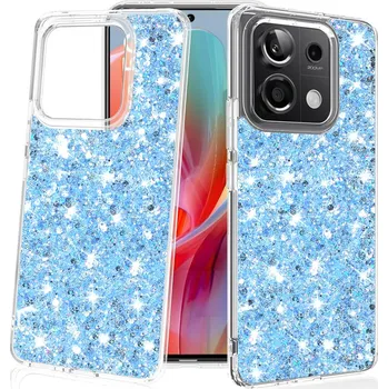Pouzdro na mobilní telefon Techsuit Třpytivý kryt Xiaomi Redmi Note 13 Pro 5G Poco X6 Modrý