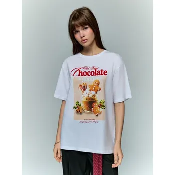 Dámská móda Vánoční tričko - S - House - bílý - 852JM-00X