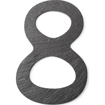 Gutta číslice břidlicová - velká číslice 8 tmavě šedá