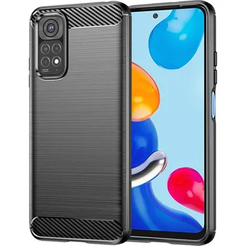 Pouzdro na mobilní telefon Techsuit Karbon Silikon Xiaomi Redmi Note 11 Note 11S Černý