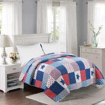 Přehoz na lůžko Prošívaný přehoz přes postel 200×240 cm – Patchwork Stars