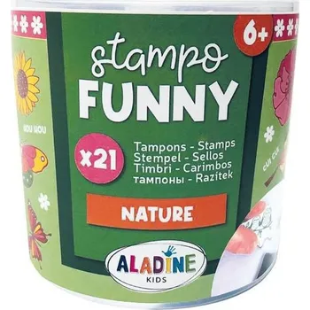 Dětské razítko Aladine Dětská razítka Stampo Funny, 21 ks - Příroda