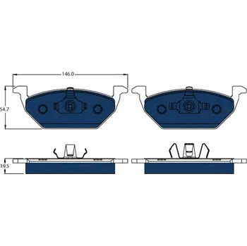 Brzdová destička Sada brzdových destiček, kotoučová brzda LUCAS GDB1984BTE
