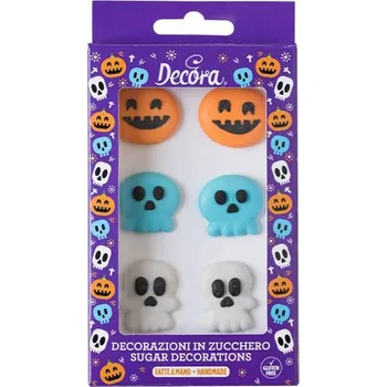 Jedlá dekorace na dort Cukrová dekorace halloween, 6ks - Decora