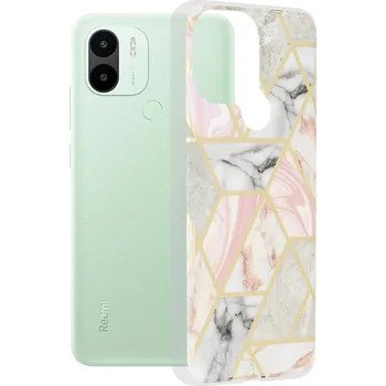 Pouzdro na mobilní telefon Techsuit Mramorová série Xiaomi Redmi A1+ A2+ Růžový hex