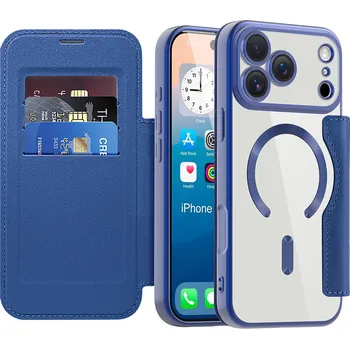 Pouzdro na mobilní telefon Pouzdro na knihu Techsuit SmartMag iPhone 17 Pro Max modré