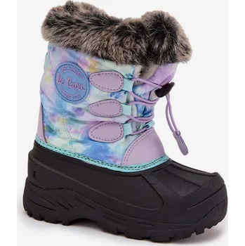 Oblečení a móda Dětské dívčí sněhule s kožešinou Lee Cooper Lee Cooper černá | fialová | vícebarevná 3456269