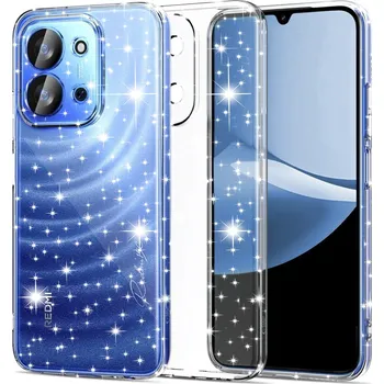 Pouzdro na mobilní telefon Techsuit SparkleSkin Series Xiaomi Redmi 15C 4G / Redmi 15C 5G průhledný