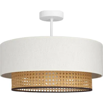 Přisazený lustr NATIA 1xE27/60W/230V bílá/hnědá