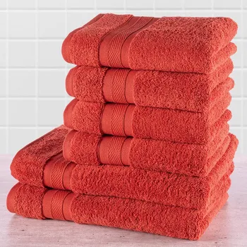 Ručník Sada froté ručníků a osušek MEXICO terakotová 6 ks