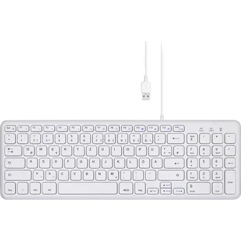 Klávesnice Perixx PERIBOARD-213 DE W USB klávesnice německá, QWERTZ bílá